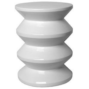 Accordion Garden Stool - White