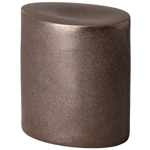 Oval Garden Stool - Gunmetal