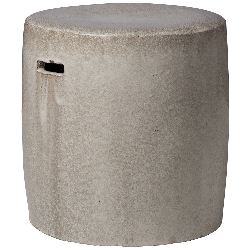 Round Garden Stool - Light Grey