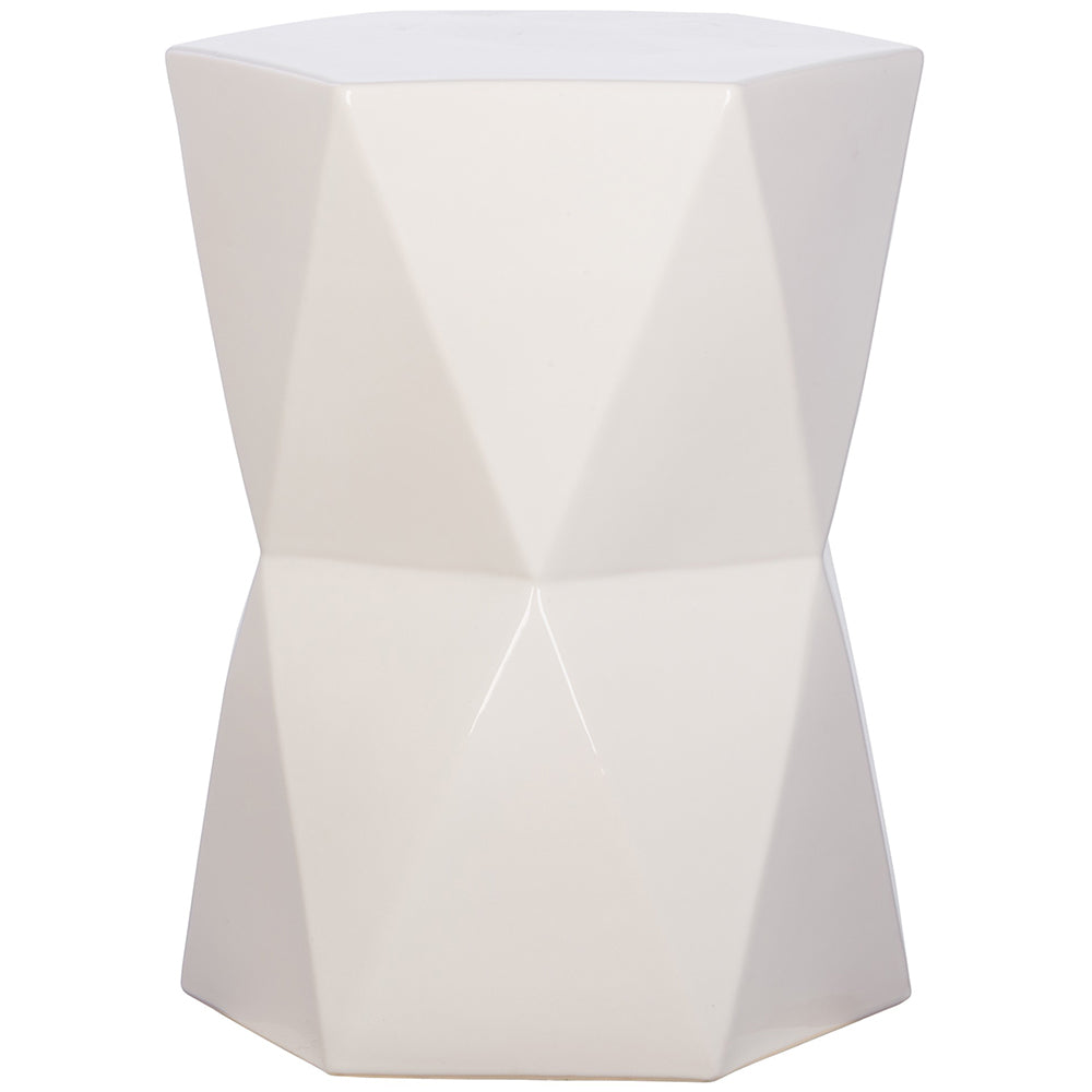 Large Matrix Garden Stool - White