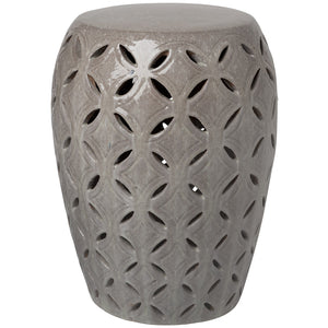 Large Lattice Garden Stool - Grey