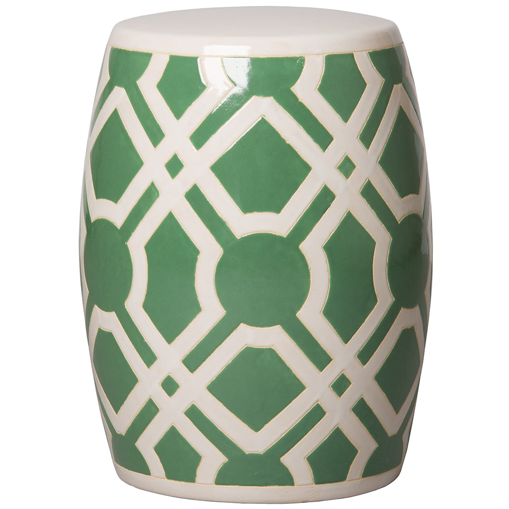 Trellis Garden Stool - Green