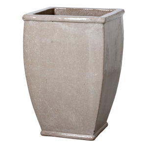 Large Square Planter with a Gray Glaze