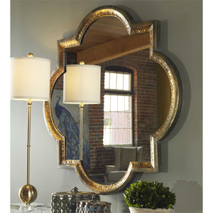 Lourosa Gold & Silver Quatrefoil Mirror