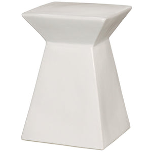 Upright Garden Stool - White