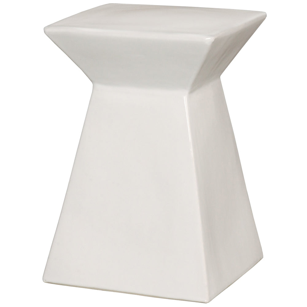 Upright Garden Stool - White