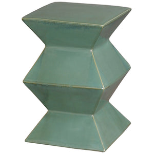 Zigzag Garden Stool - Green