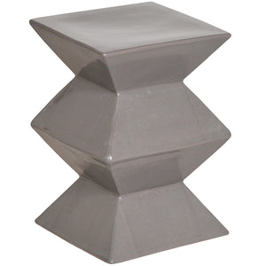 Zigzag Garden Stool - Gray