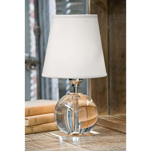 Regina Andrew Crystal Mini Sphere Table Lamp with Linen Shade