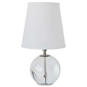 Regina Andrew Crystal Mini Sphere Table Lamp with Linen Shade