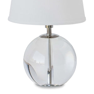 Regina Andrew Crystal Mini Sphere Table Lamp with Linen Shade