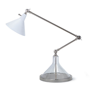 Coastal Living Ibis Task Lamp (Polished Nickel and White)