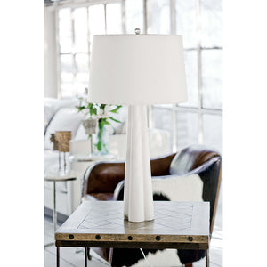 Regina Andrew Large Tapered Alabaster Table Lamp with Linen Shade