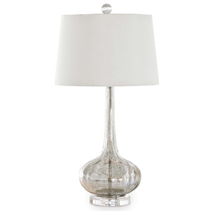 Regina Andrew Glass Teardrop Table Lamp with Crystal Base – Antique Mercury