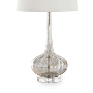 Regina Andrew Glass Teardrop Table Lamp with Crystal Base – Antique Mercury