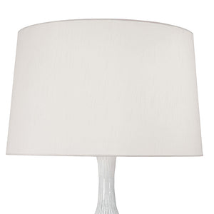 Regina Andrew White Ceramic Teardrop Table Lamp with Crystal Base