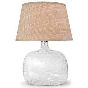 Regina Andrew Seeded Glass Table Lamp with Rattan Shade