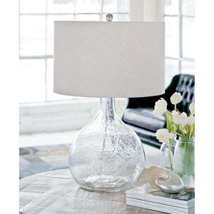 Regina Andrew Recycled Glass Table Lamp with Linen Shade