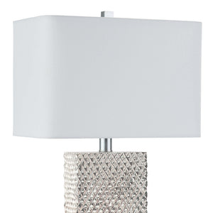 Regina Andrew Textured Column Table Lamp – Ambered Silver