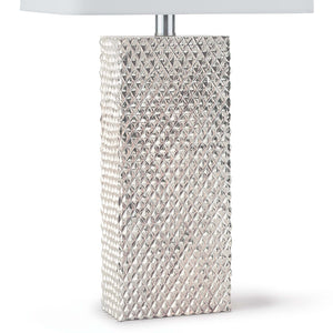 Regina Andrew Textured Column Table Lamp – Ambered Silver