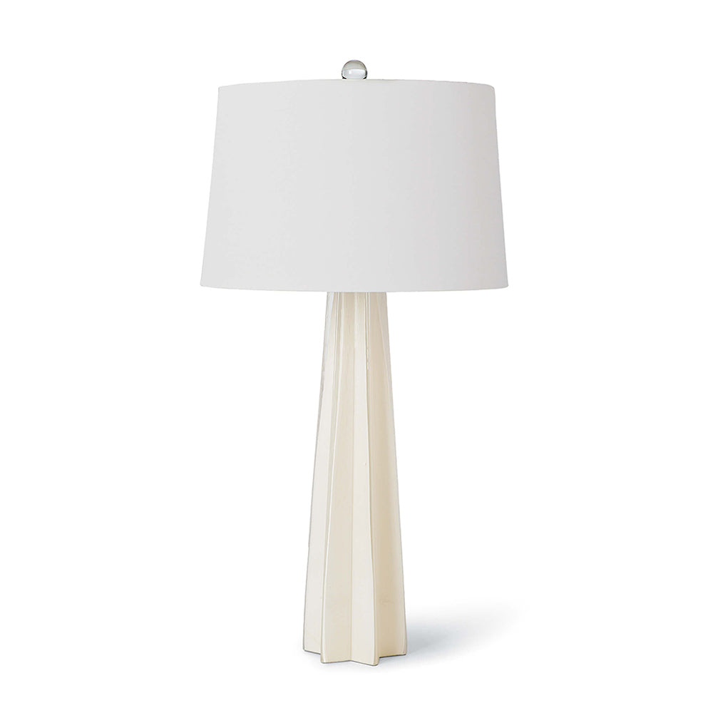 Regina Andrew Tapered Star Column Table Lamp – White
