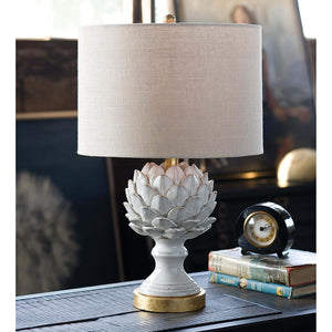 Regina Andrew Ceramic Artichoke Table Lamp with Linen Shade