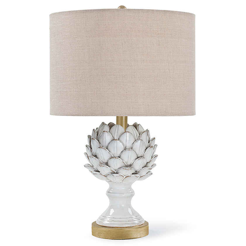 Regina Andrew Ceramic Artichoke Table Lamp with Linen Shade