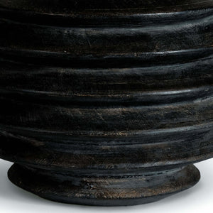 Coastal living Round Accordion Birch Wood Table Lamp – Ebony