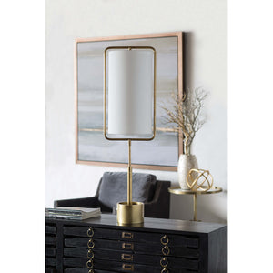 Regina Andrew Geo Rectangle Table Lamp – Natural Brass