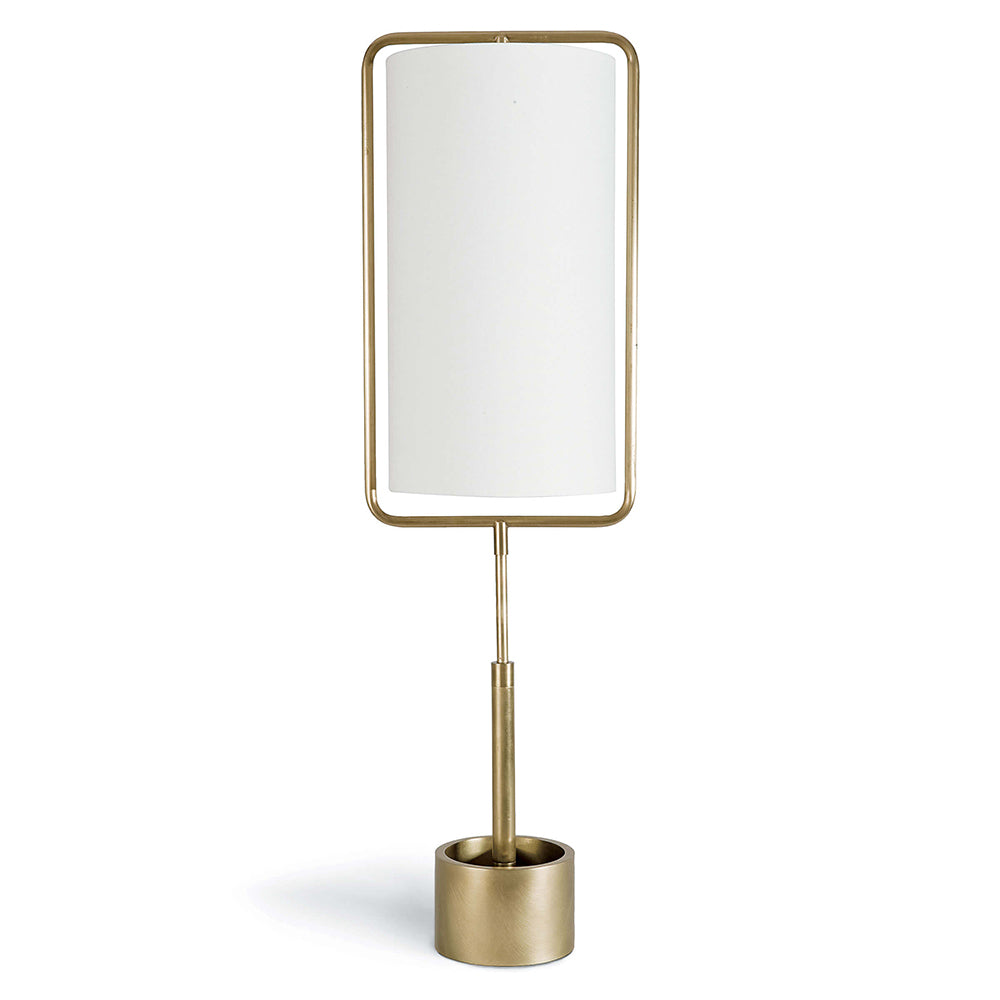 Regina Andrew Geo Rectangle Table Lamp – Natural Brass