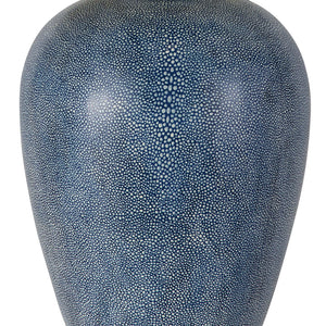 Regina Andrew Faux Shagreen Ceramic Table Lamp with Linen Shade – Indigo