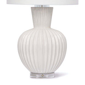 Regina Andrew Fluted Ceramic Table Lamp with Crystal Base