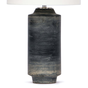 Regina Andrew Textured Ceramic Cylinder Table Lamp with Linen Shade