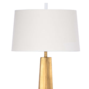 Regina Andrew Retro Tapered Table Lamp with Linen Shade – Gold Leaf