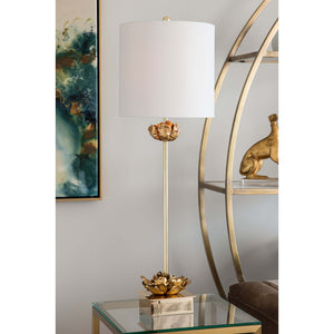 Regina Andrew Gold Leafed Blossoms Buffet Table Lamp