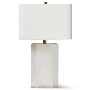 Regina Andrew Alabaster Hexagon Table Lamp with Linen Shade