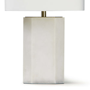 Regina Andrew Alabaster Hexagon Table Lamp with Linen Shade