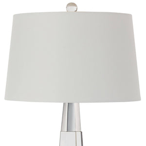 Regina Andrew Tapered Crystal Table Lamp with Linen Shade