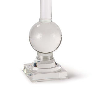 Regina Andrew Crystal Sculpture Table Lamp with Linen Shade