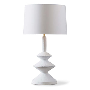 Regina Andrew Sculptured Aluminum Table Lamp with Linen Shade