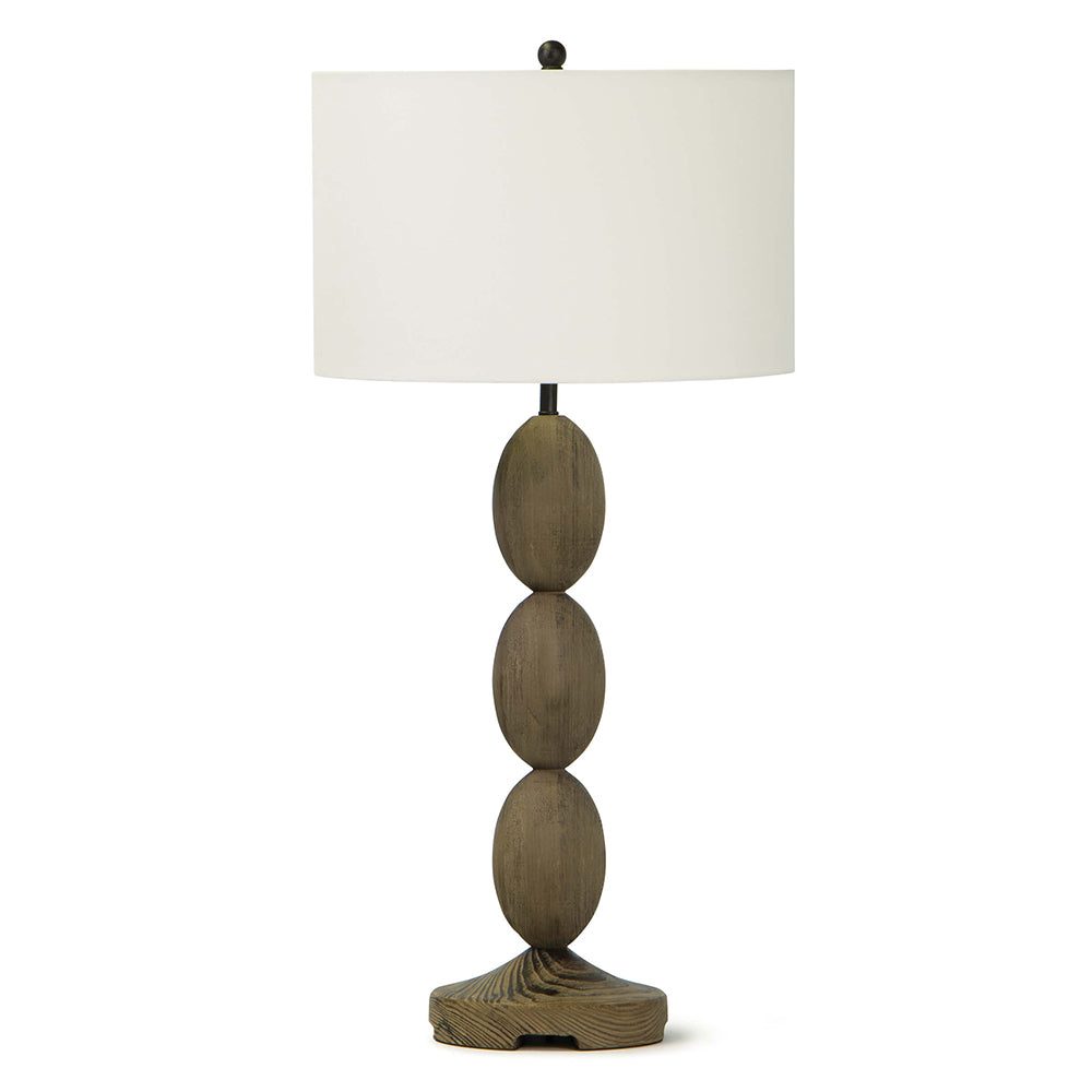 Coastal Living Birchwood Table Tamp with Linen Shade