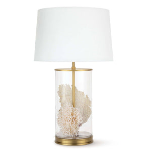 Southern Living Magelian Glass Table Lamp (Natural Brass)