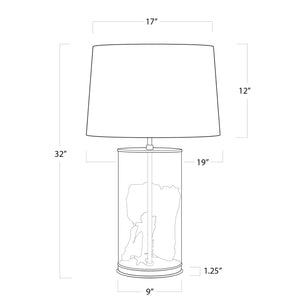 Coastal Living Magelian Glass Table Lamp (Polished Nickel)