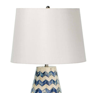 Coastal Living Cassia Chevron Table Lamp (Blue)