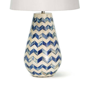 Coastal Living Cassia Chevron Table Lamp (Blue)