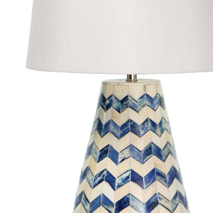 Coastal Living Cassia Chevron Table Lamp (Blue)