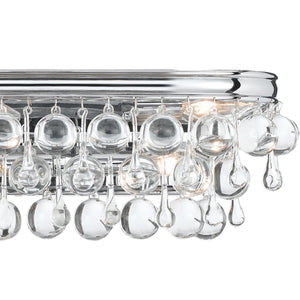 Calypso 6 Light Crystal Teardrop Polished Chrome Bathroom Vanity