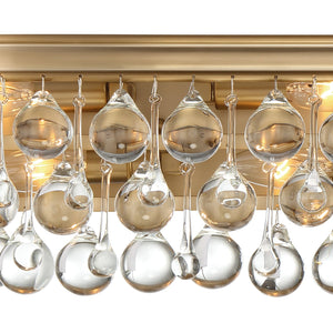 Calypso 6 Light Crystal Teardrop Polished Chrome Bathroom Vanity