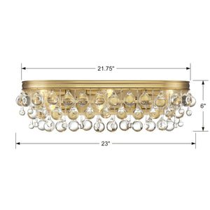 Calypso 6 Light Crystal Teardrop Polished Chrome Bathroom Vanity