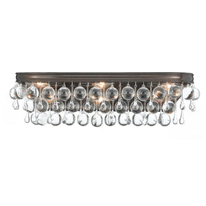 Calypso 6 Light Crystal Teardrop Polished Chrome Bathroom Vanity
